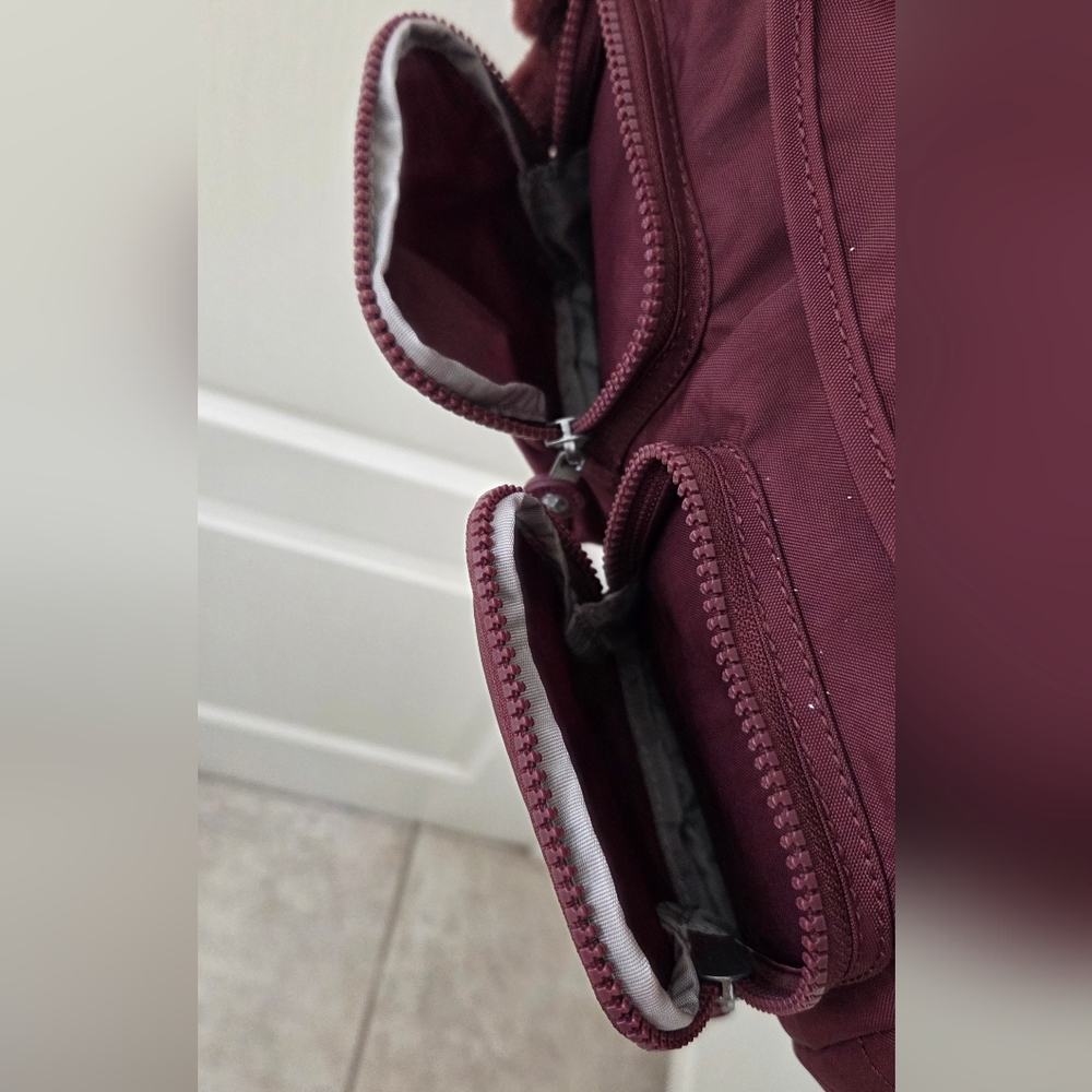 Kipling Fiona Medium Backpack In Wine Red - Picture 7 of 13